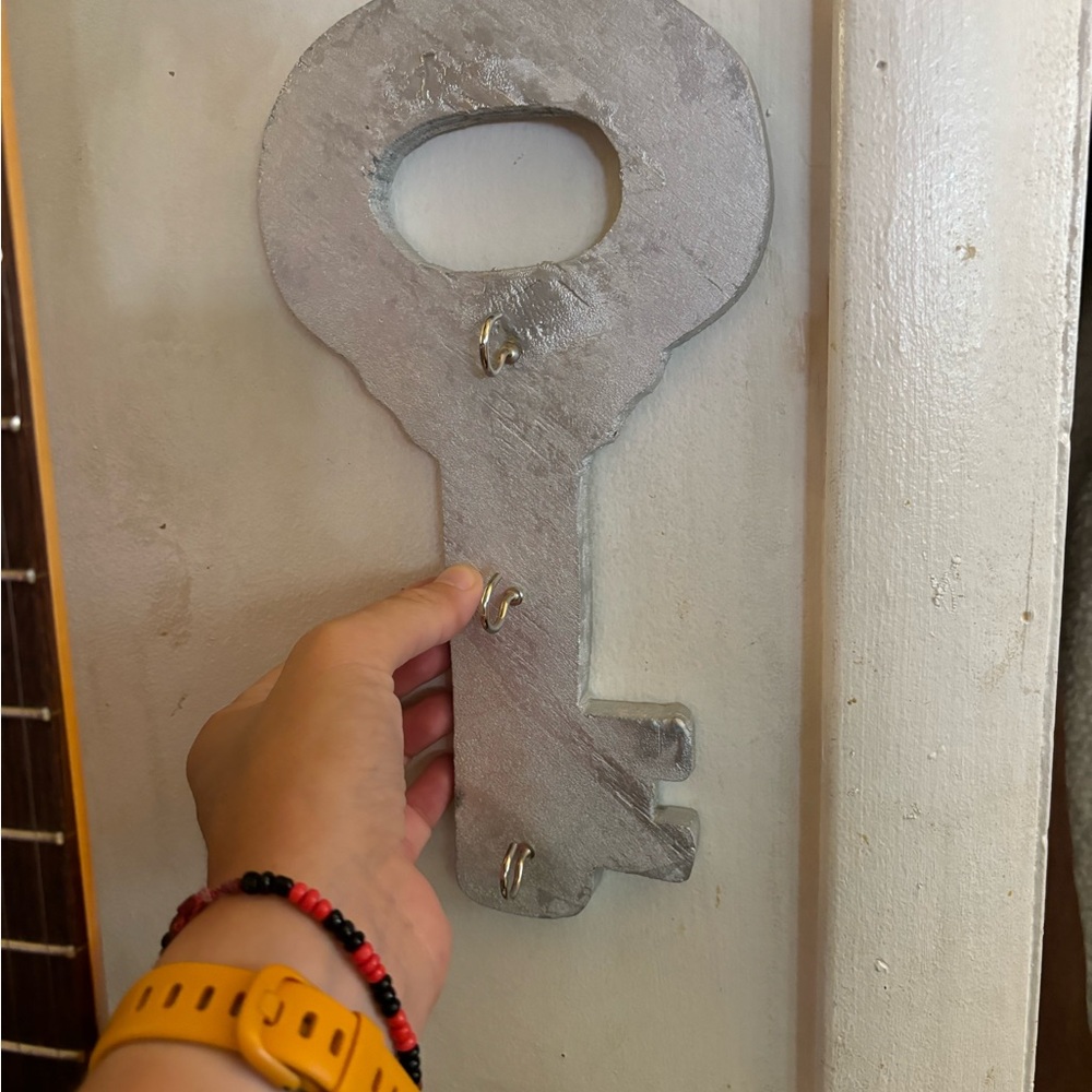 Silver Key Wall Hook - image 1